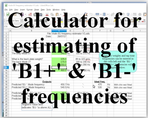 Calculator spreadsheet for predicting B1 freqs V1 smll