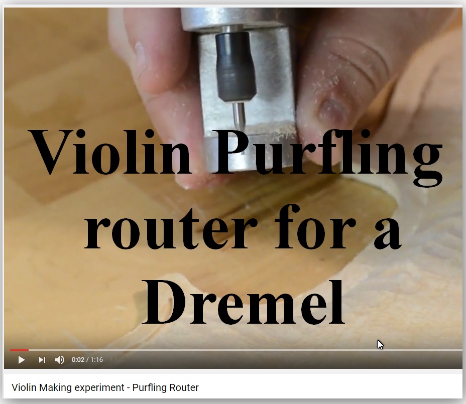 Purfling groove cutter with Dremel 3